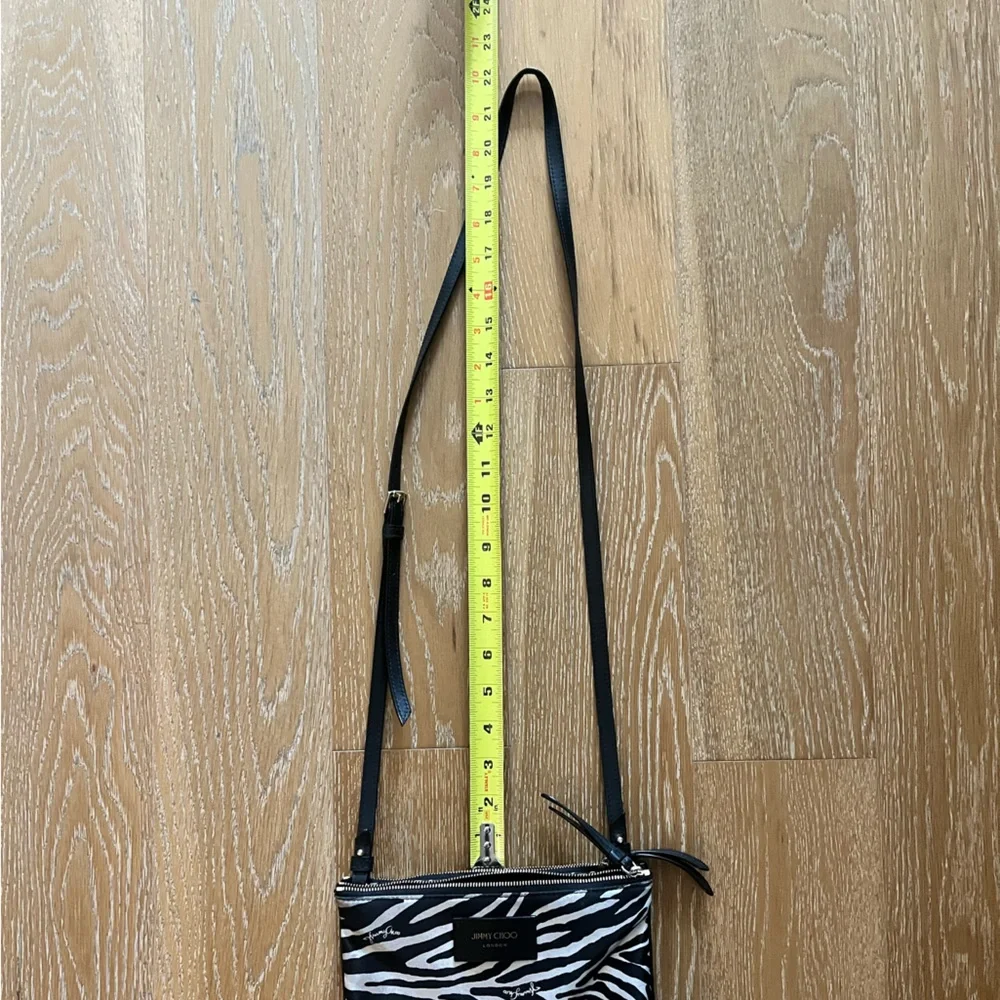 Jimmy Choo Black and White Zebra Crossbody Bag used - Picture 10 of 13